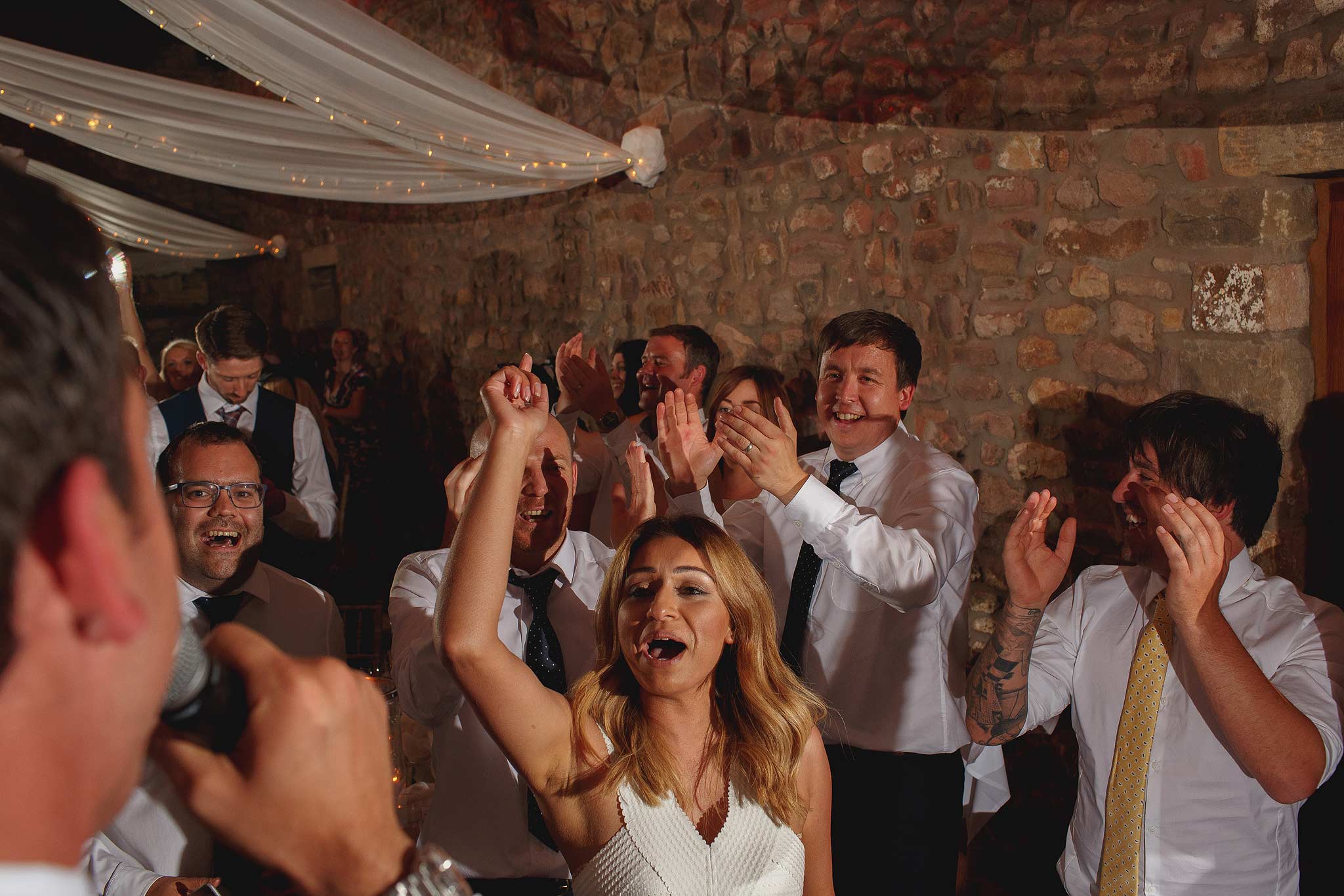 Guests partying at Browsholme Hall 